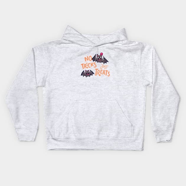 No Tricks Just Treats Kids Hoodie by TrendyWisp